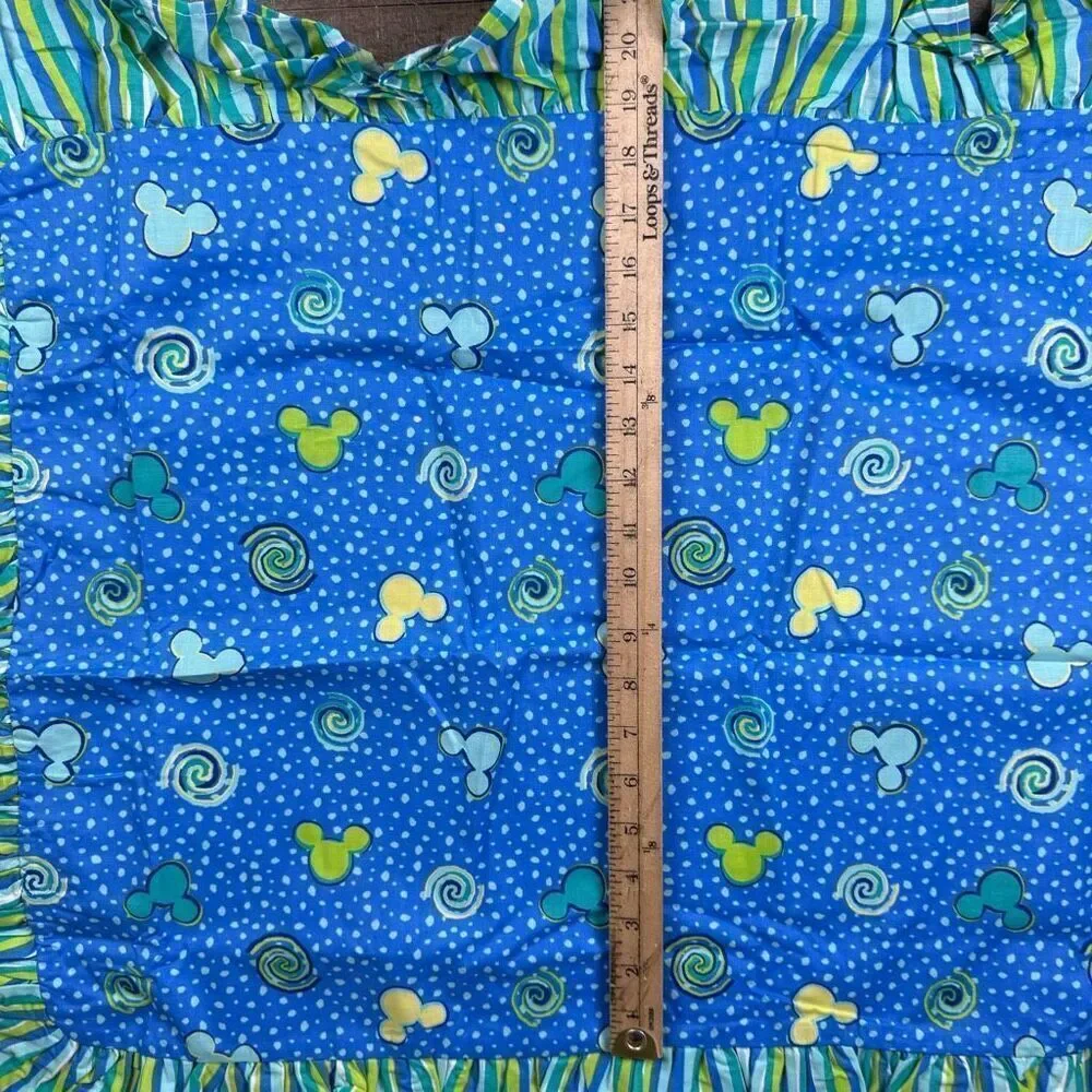The Disney Catalog Mickey Mouse Mediterranean Bedding Standard Sham Blue Green N